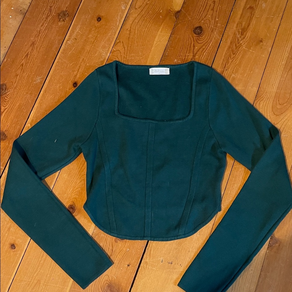 Altar’d State Hunter Green Long Sleeve Top